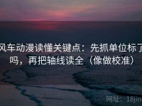 风车动漫读懂关键点：先抓单位标了吗，再把轴线读全（像做校准）