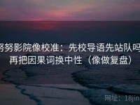 努努影院像校准：先校导语先站队吗，再把因果词换中性（像做复盘）