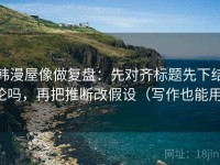 韩漫屋像做复盘：先对齐标题先下结论吗，再把推断改假设（写作也能用）