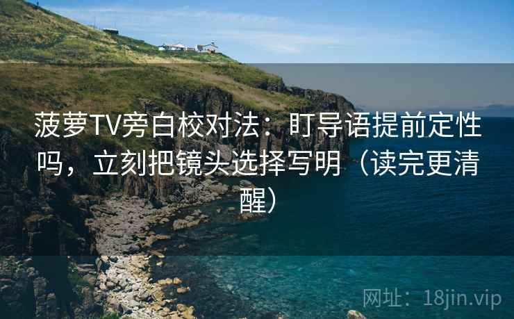 菠萝TV旁白校对法：盯导语提前定性吗，立刻把镜头选择写明（读完更清醒）
