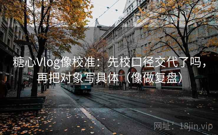 糖心Vlog像校准：先校口径交代了吗，再把对象写具体（像做复盘）